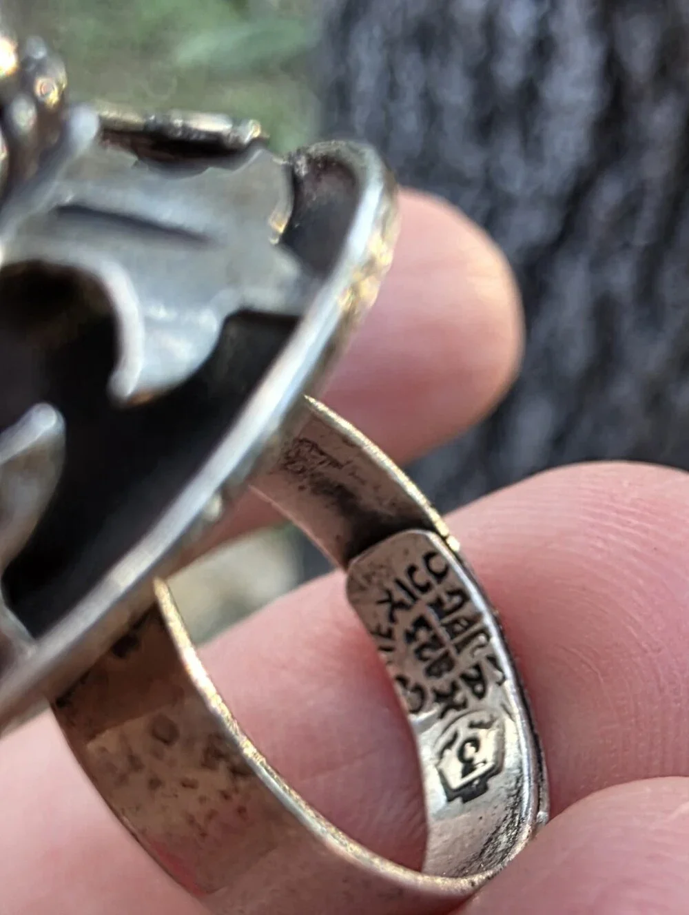 Vintage 1950s/60s Taxco Sterling Silver Poison Pill Box Stash Ring